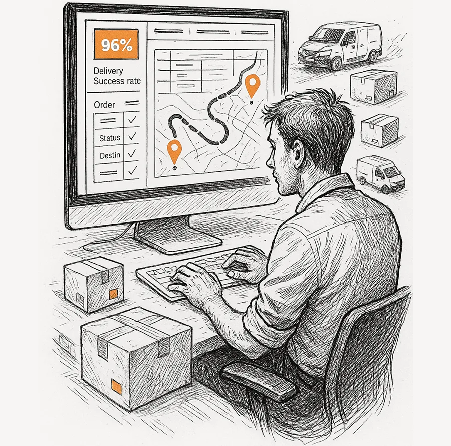 CourierManager dashboard preview